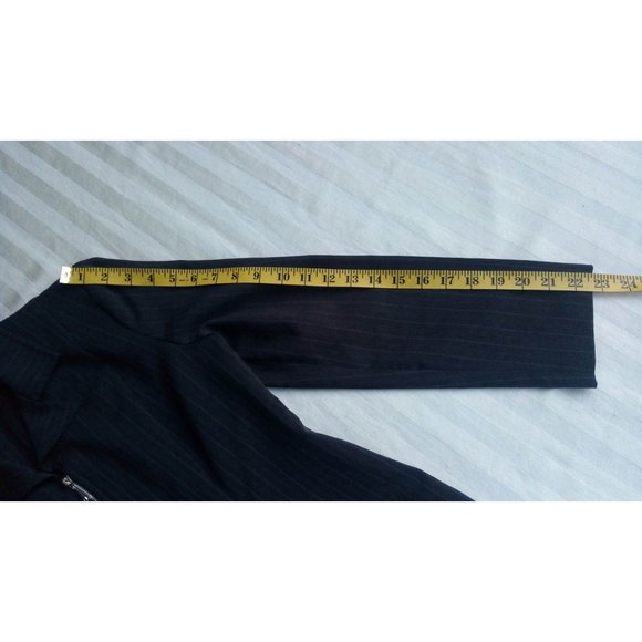 Pinstripe Zip-up Blazer - Picture 8 of 11